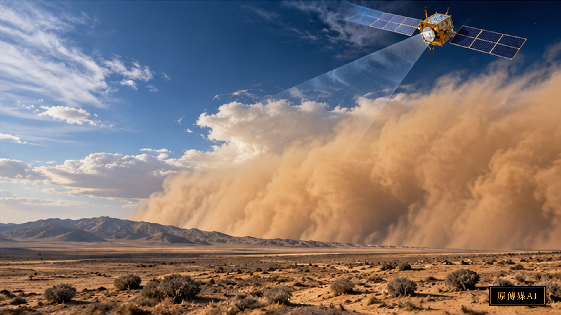 Concept illustration of dust movement in the atmosphere